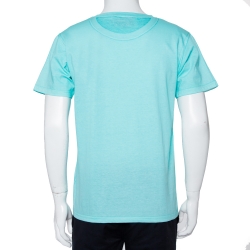 Pre Owned Gucci Blue Cotton Ignasi Monreal Printed Crewneck T-Shirt XS