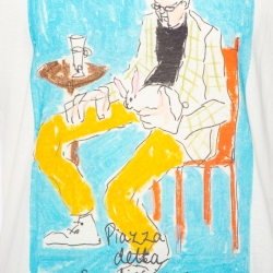 Gucci Garden Cream Printed Cotton Crewneck T-Shirt M