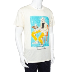 Gucci Garden Cream Printed Cotton Crewneck T-Shirt M