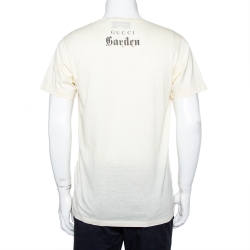 Gucci Garden Cream Printed Cotton Crewneck T-Shirt M