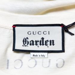 Gucci Garden Cream Printed Cotton Crewneck T-Shirt M