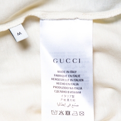 Gucci Garden Cream Printed Cotton Crewneck T-Shirt M