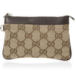 Pre Owned Gucci Beige Monogram Coin Purse