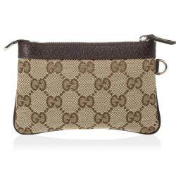 Pre Owned Gucci Beige Monogram Coin Purse