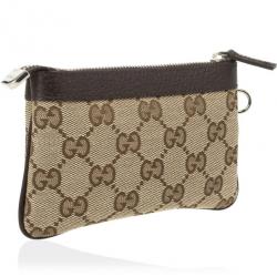 Pre Owned Gucci Beige Monogram Coin Purse