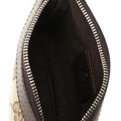 Pre Owned Gucci Beige Monogram Coin Purse