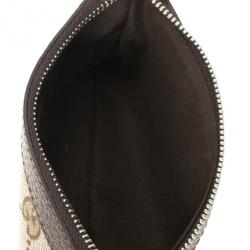 Pre Owned Gucci Beige Monogram Coin Purse