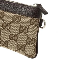 Pre Owned Gucci Beige Monogram Coin Purse