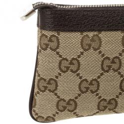 Pre Owned Gucci Beige Monogram Coin Purse
