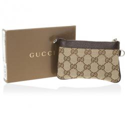 Pre Owned Gucci Beige Monogram Coin Purse