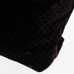 Pre Owned Gucci Brown Goldmark Velvet Diamante Carryon Duffle Bag