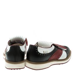 Gucci Tricolor Brogue Leather Fringed Golf Oxfords Size 47