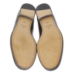 مملوكة مسبقًا Gucci Black Leather 1953 Horsebit Loafers Size 45.5