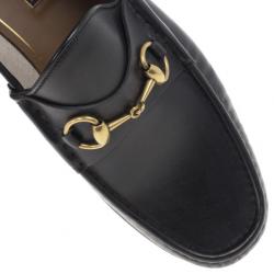 مملوكة مسبقًا Gucci Black Leather 1953 Horsebit Loafers Size 45.5