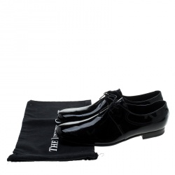 Gucci Black Patent Leather Lace Up Derby Size 45