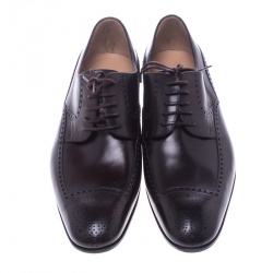 Gucci Brown Leather Lace Up Oxfords Size 41