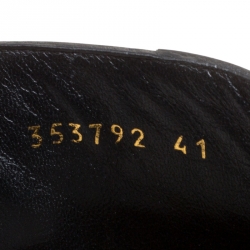 Gucci Black Leather Tess Horsebit Ankle Boots Size 41