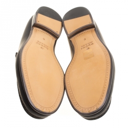 Gucci Black Leather 1953 Horsebit Loafers Size 40