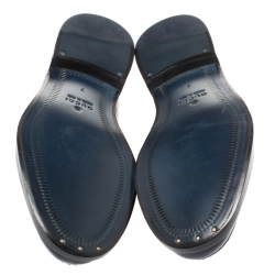 Gucci Blue Polished Leather Penny Loafers Size 41