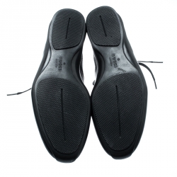 مملوكة مسبقًا Gucci Black Leather Lace Up Ankle Boots Size 40.5