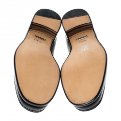 Gucci Black Leather Horsebit Loafers Size 46