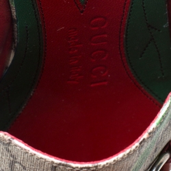 Gucci Multicolor GG Supreme Monogram Coated Canvas Tian Princetown Flat Mules Size 41