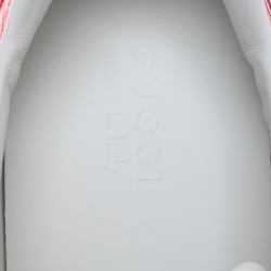 Gucci White Leather Ace Web Low Top Sneakers with Removable Patch Size 44.5 