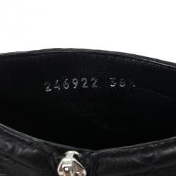 Pre Owned Gucci Black Leather 'Cellarius' Horsebit Detail Ankle Boots Size 38.5