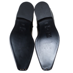 Gucci Black Leather Interlocking GG Ankle Boots Size 39 