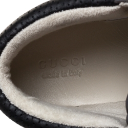 Gucci Multicolor Perforated Leather Web Screener High Top Sneakers Size 45