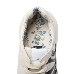 Pre Owned Gucci Cream Leather Rhyton Low Top Sneakers Size 42