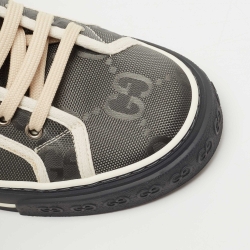 Pre Owned Gucci Grey Nylon Tennis 1977 High Top Sneakers Size 43