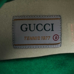 Pre Owned Gucci Grey Nylon Tennis 1977 High Top Sneakers Size 43