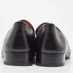 Pre Owned Gucci Black Leather Jordaan Loafers Size 43