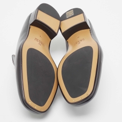 Pre Owned Gucci Black Leather Jordaan Loafers Size 43