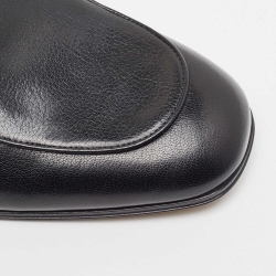 Pre Owned Gucci Black Leather Jordaan Loafers Size 43