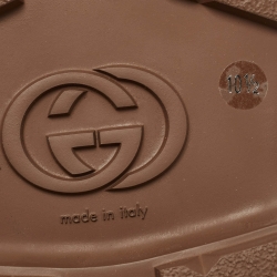 مملوكة مسبقًا Gucci Beige/Ebony GG Supreme Canvas Horsebit Flat Mules Size 44.5