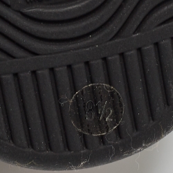 Pre Owned Gucci Black Leather Ace Web Low Top Sneakers Size 42.5