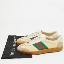 Pre Owned Gucci Multicolor Leather and Suede G74 Sneakers Size 42