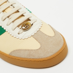 Pre Owned Gucci Multicolor Leather and Suede G74 Sneakers Size 42