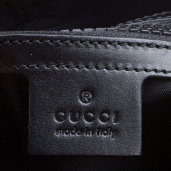 Gucci Black Mesh Fabric Hollywood Embroidered Backpack