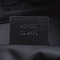 Gucci Black Mesh Fabric Hollywood Embroidered Backpack