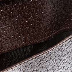 Pre Owned Gucci Beige/Brown GG Canvas and Leather Passport Cover