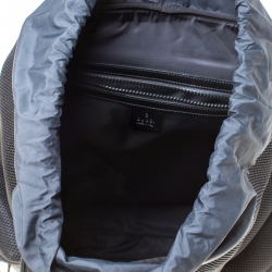 Gucci Black Mesh Fabric Hollywood Embroidered Backpack