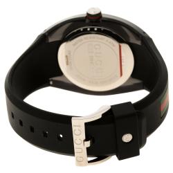 Gucci Black Nylon and Stainless Steel Sync 137.1 Men's Wristwatch 46 mm