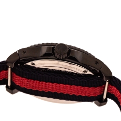 Gucci Black PVD Coated Stainless Steel Dive Snake Embroidered 136.2 Men's Wristwatch 45 mm
