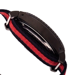 Gucci Black PVD Coated Stainless Steel Dive Snake Embroidered 136.2 Men's Wristwatch 45 mm