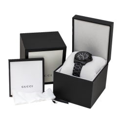 Gucci Black PVD Coated Stainless Steel Dive 136.2 Men's Wristwatch 45 mm