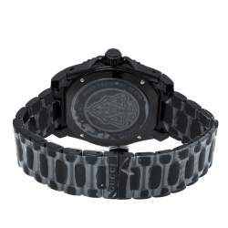Gucci Black PVD Coated Stainless Steel Dive 136.2 Men's Wristwatch 45 mm