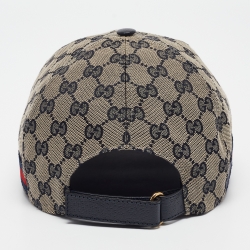 Pre Owned Gucci Original GG Web Canvas Baseball Hat XL